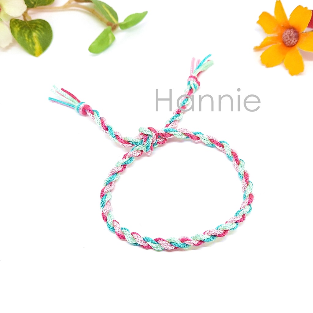 (Tay/Chân) Vòng chỉ tình bạn màu pastel - Vòng đeo nam nữ chống thấm nước waterproof - Friendship Bracelet handmade