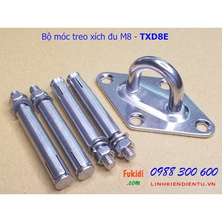 Móc treo xích đu, treo ghế đu, treo võng, treo nội thất lên trần nhà inox 316 size M8, M10 - TXDE