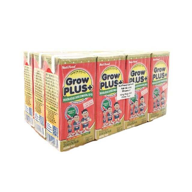 Combo 2 lốc sữa bột pha sẵn Grow PLUS đỏ 180 ml