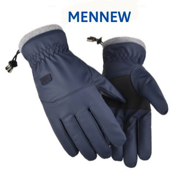 Găng Tay Da Nam Cao Cấp Lót Lông Dữ Ấm Mùa Đông Bao Tay Da Lộn Chống Nước Chống Rét Xe Máy Hà Nội GTLL.MenNew