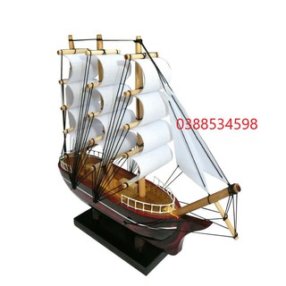 Mô hình tàu thuyền buồm gỗ trang trí