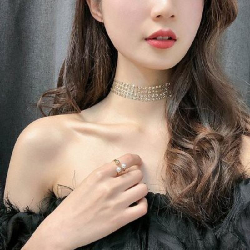 vòng cổ choker đính đá thời trang nữ