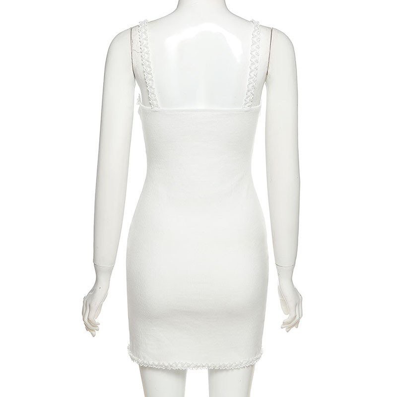 Đầm Cotton Ôm Dáng Phối Ren Phong Cách Hàn Quốc Thời Trang Mùa Hè Quyến Rũ Cho Nữ | BigBuy360 - bigbuy360.vn