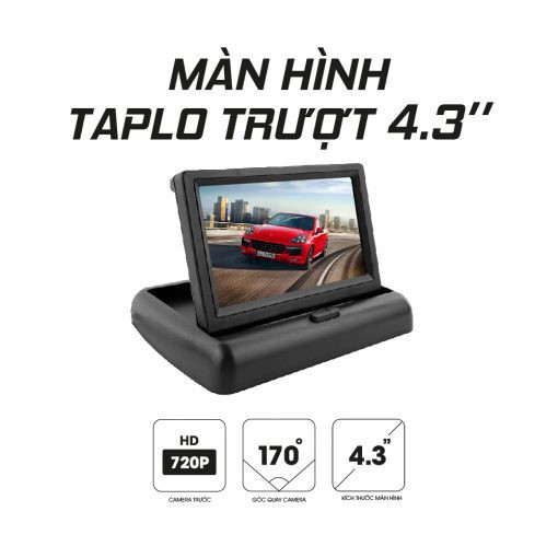 Bộ Camera Cập Lề - Màn Hình Đặt Taplo Nguồn Cắm Tẩu Có Công Tắc Ngắt Dễ Dàng Lắp Đặt Tại Nhà