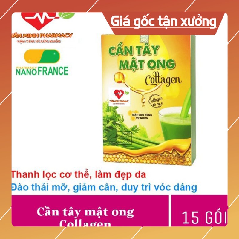 Cần tây mật ong Collagen - hỗ trợ giảm cân, detox thải độc, đẹp dáng sáng da (hộp 15 gói) |TrungCuong