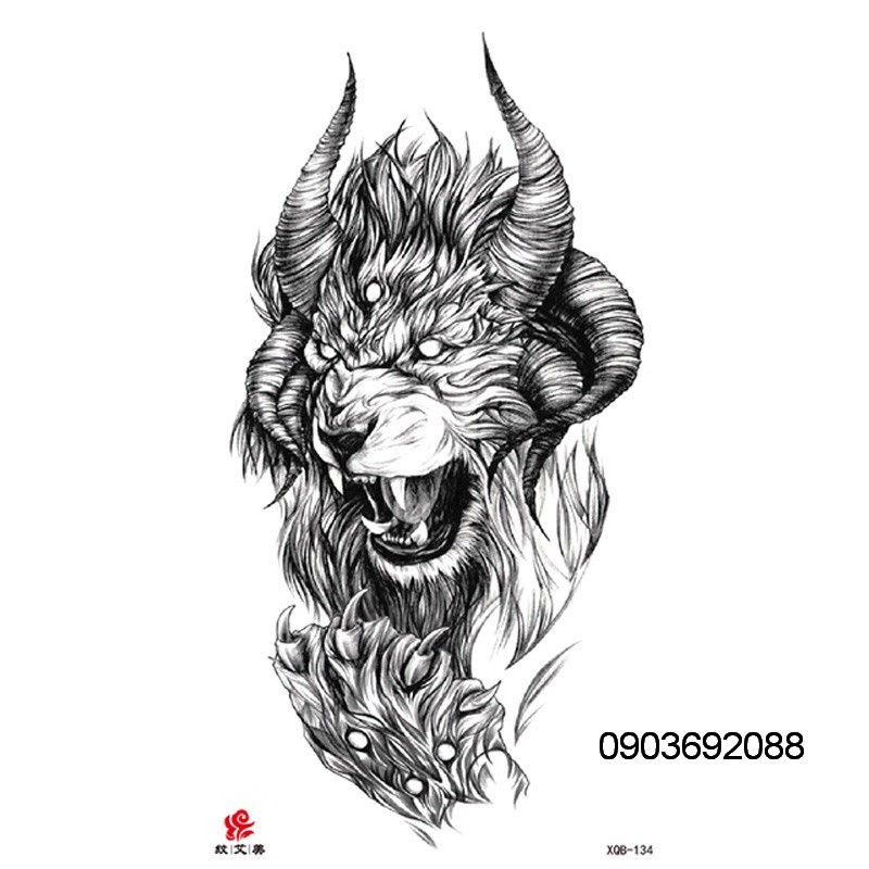 [HCM] Hình xăm dán - tattoo sticker 12 x 21cm