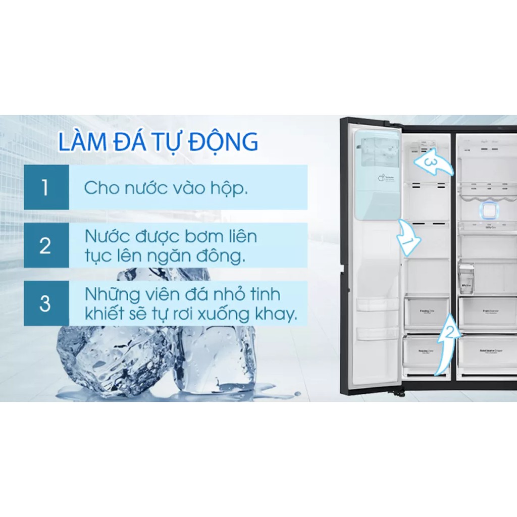 Tủ lạnh LG 668 Lít Side By Side GR-D247MC Inverter mới 2020