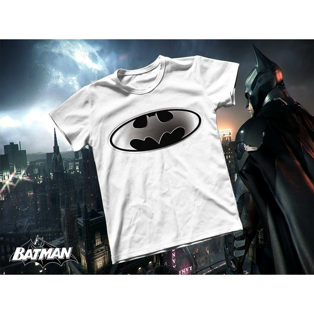 Áo thun Cotton Unisex - Movie - Batman - Biểu tượng batman Bạc