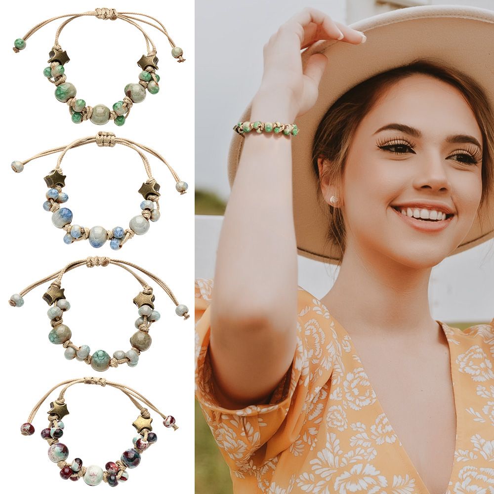 Vòng tay thiết kế chuỗi hạt phong cách cổ điển thiết kế mới phổ biến cho nữ