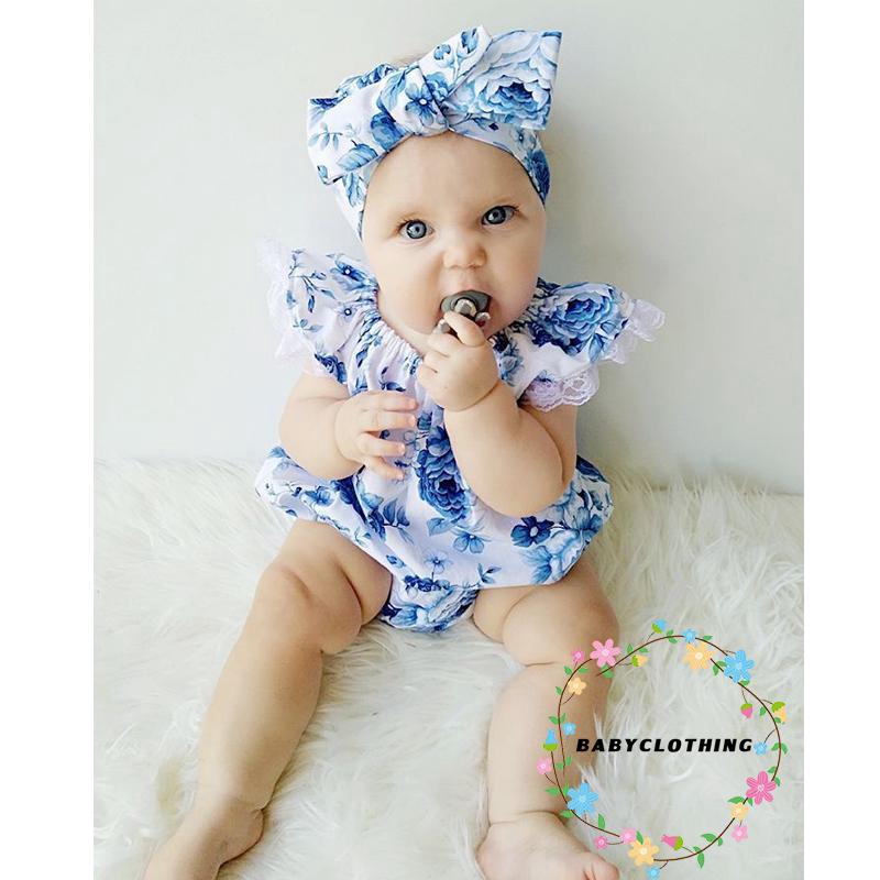 ღWSVღNew Kid Baby Girls Floral Lace Clothes Jumpsuit Romper Bodysuit Outfit Set