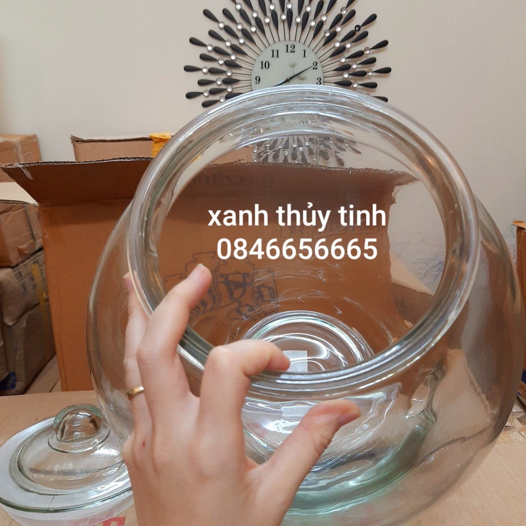 Bình thủy tinh dáng chum 217G - dung tích 10 lít