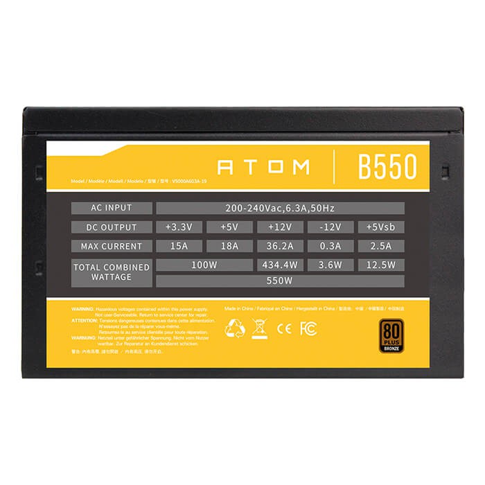 Nguồn máy tính Antec ATOM B650 - Công suất thực 650w