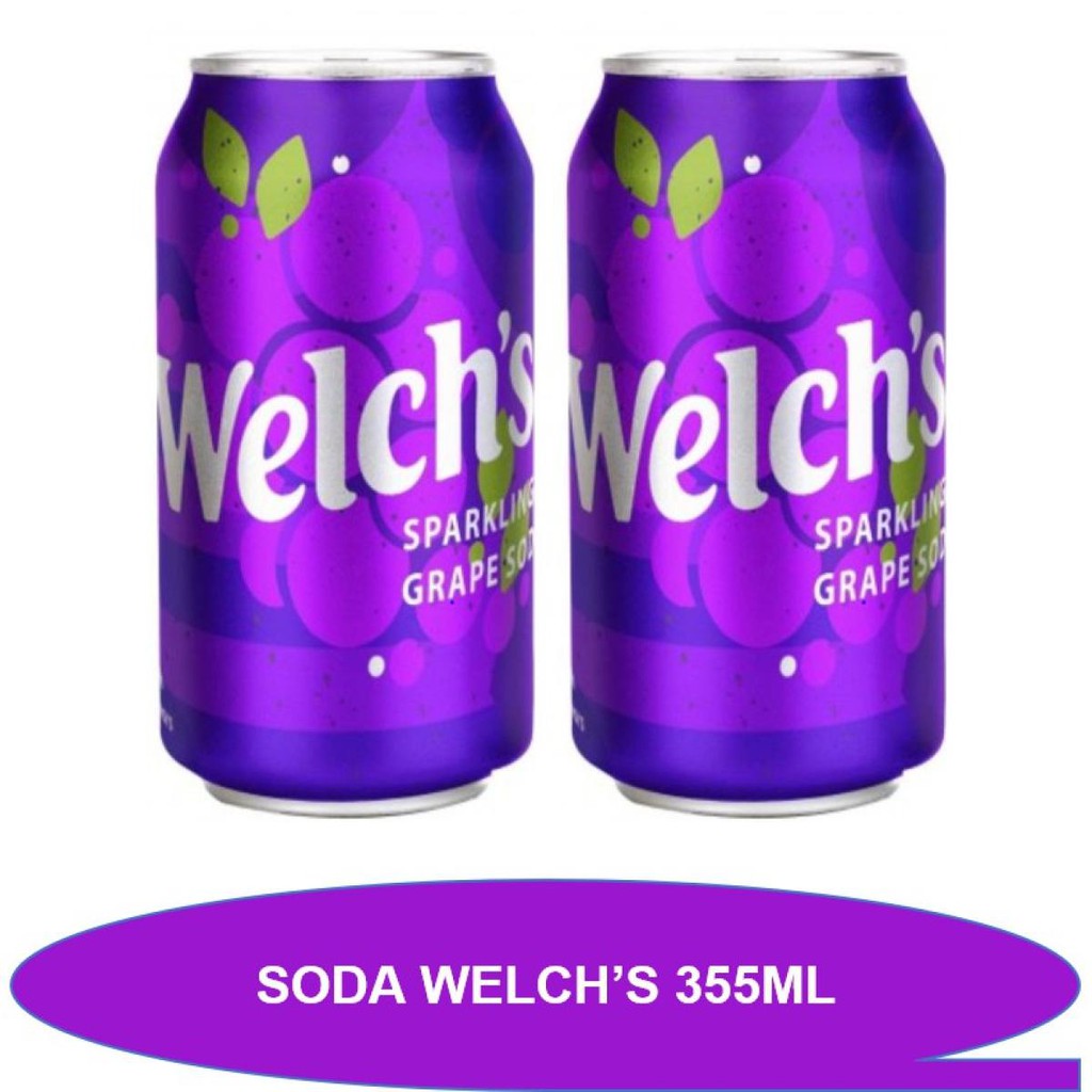 Nước ngọt Soda Welch's Nho Mỹ lon 355ml