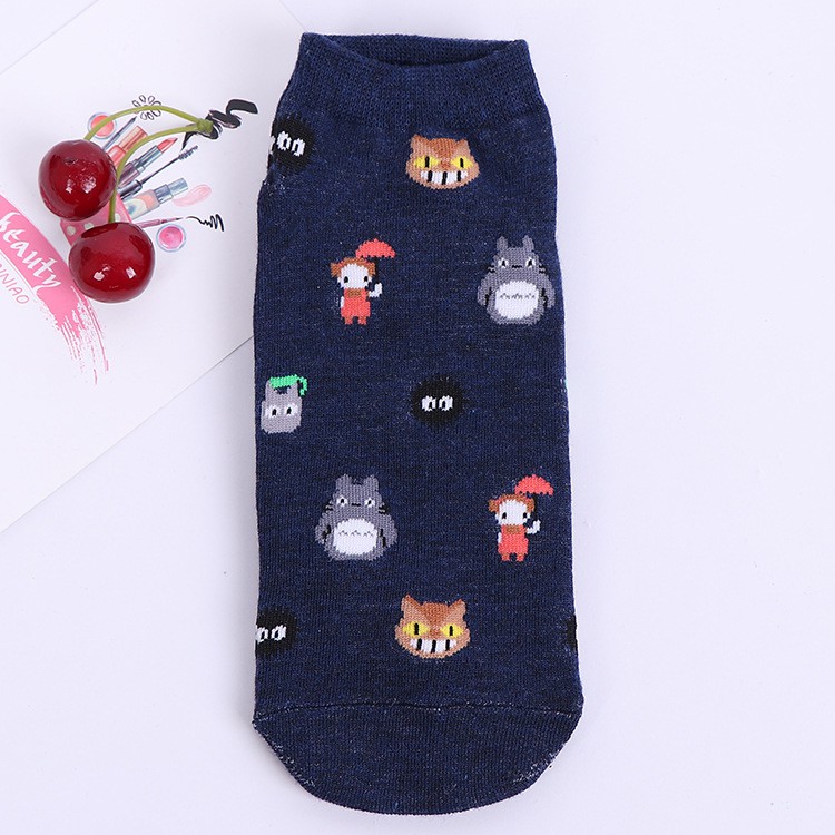 Tất Cotton In Hình Totoro Ngộ Nghĩnh Phong Cách Nhật Bản