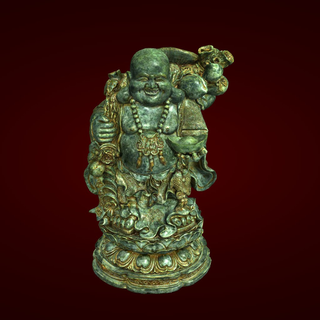 Qùa tết biếu sếp - Tượng Phật Di Lặc trang trí phòng khách - Xưởng E3D - DL 084