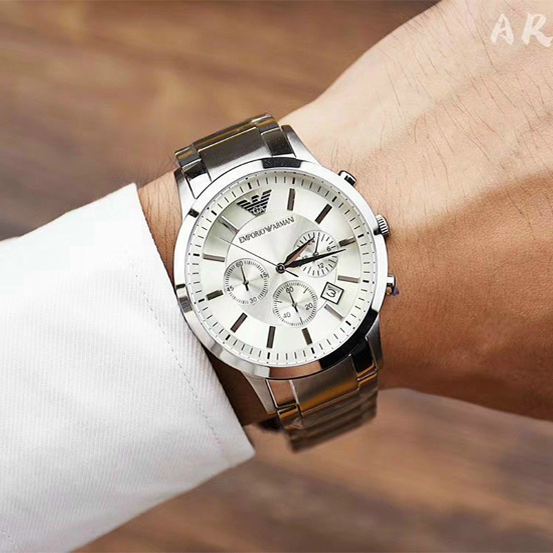 Đồng hồ nam Emporio Armani dây kim loại cao cấp 6 kim