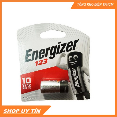 [TỔNG KHO ĐIỆN] Pin CR123, CR123A Energizer 3v Lithium chính hãng - Vỉ 1 viên