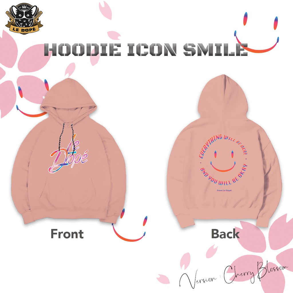 [Siêu Sale] [Chính hãng] Áo khoác Hoodie Le Dopé - hoạt tiết mặt cười | BigBuy360 - bigbuy360.vn