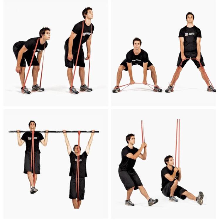 Dây kháng lực tập gym power band, powerband dài đàn hồi hỗ trợ tập xà đơn, tập tay