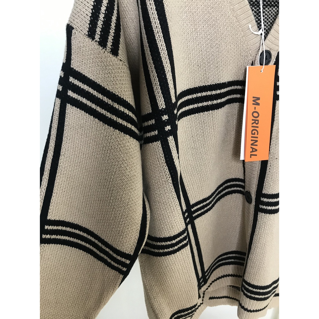 Áo cardigan len nam  form rộng kiểu dáng hàn quốc