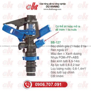 BÉC TƯỚI CÂY BB 127 RN 27