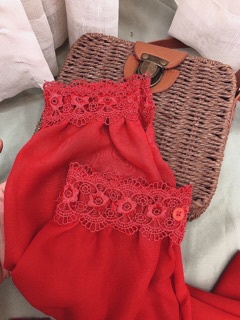 ĐẦM MAXI ĐỎ XẺ TÀ