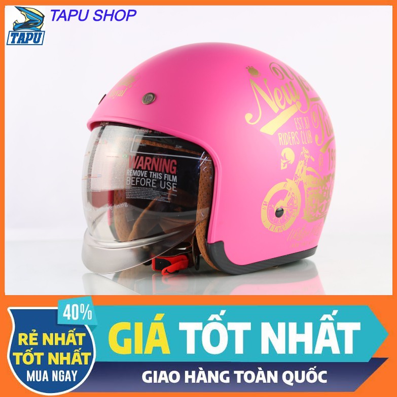 [CHÍNH HÃNG] MŨ BẢO HIỂM 3/4 ROYAL M139 KÍNH ÂM HỒNG TEM