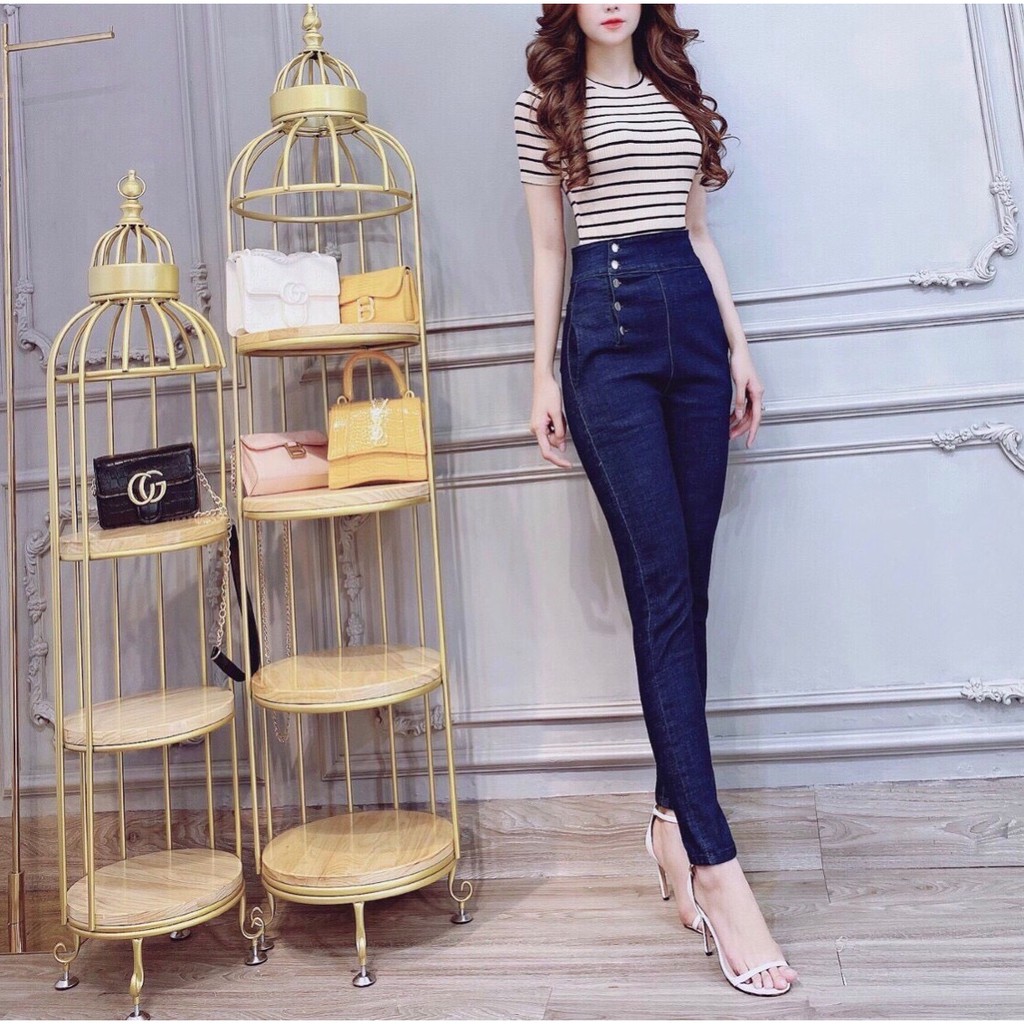 Quần jean nữ King168 , jean nữ cao cấp co dãn THU94