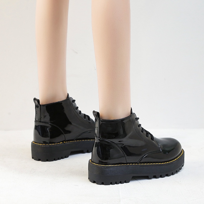 Giày boot Martin IELGY màu đen đế dày thời trang cho nữ
