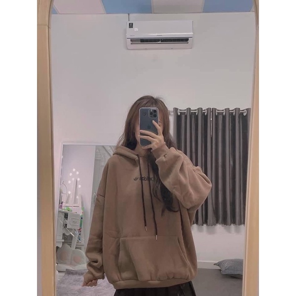 Hoodies nỉ thêu adii-dassss dày dặn from tay bồng unisex
