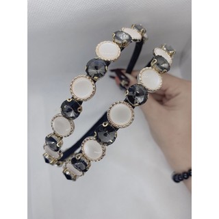 Bờm tóc đính đá ngọc charm hottrend