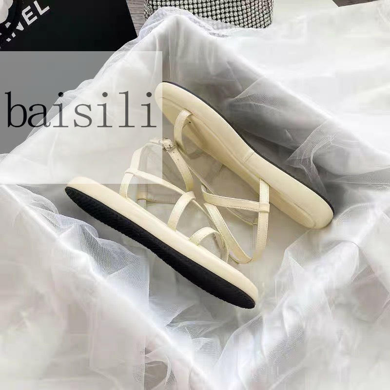 SANDAL XUỒNG BAISILI - GIÀY THỜI TRANG NỮ DÂY NGANG MẢNH XỎ NGÓN NỮ TÍNH ĐẾ BẰNG BS220830