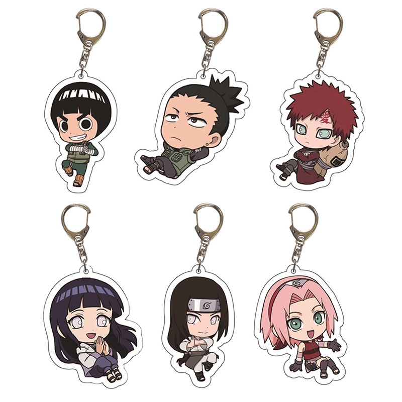 Móc Khóa Nhựa Acrylic Hai Mặt Hình Nhân Vật Anime Naruto Sasuke/itachi/Kakashi