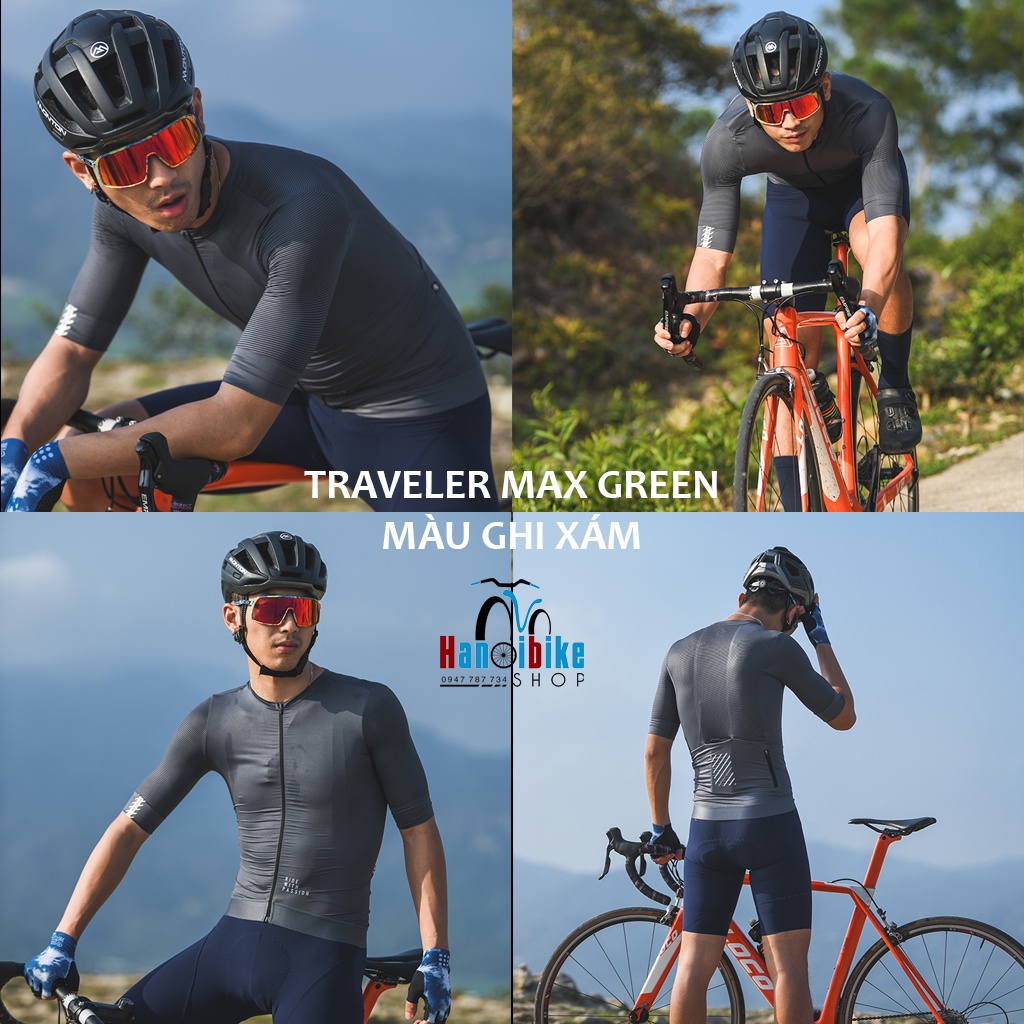 Áo đạp xe ngắn tay Monton Traveler Max nhiều màu urban +