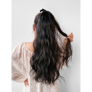 Tóc Giả Buộc Cột Xù Dài Nữ Tính Cực Xinh