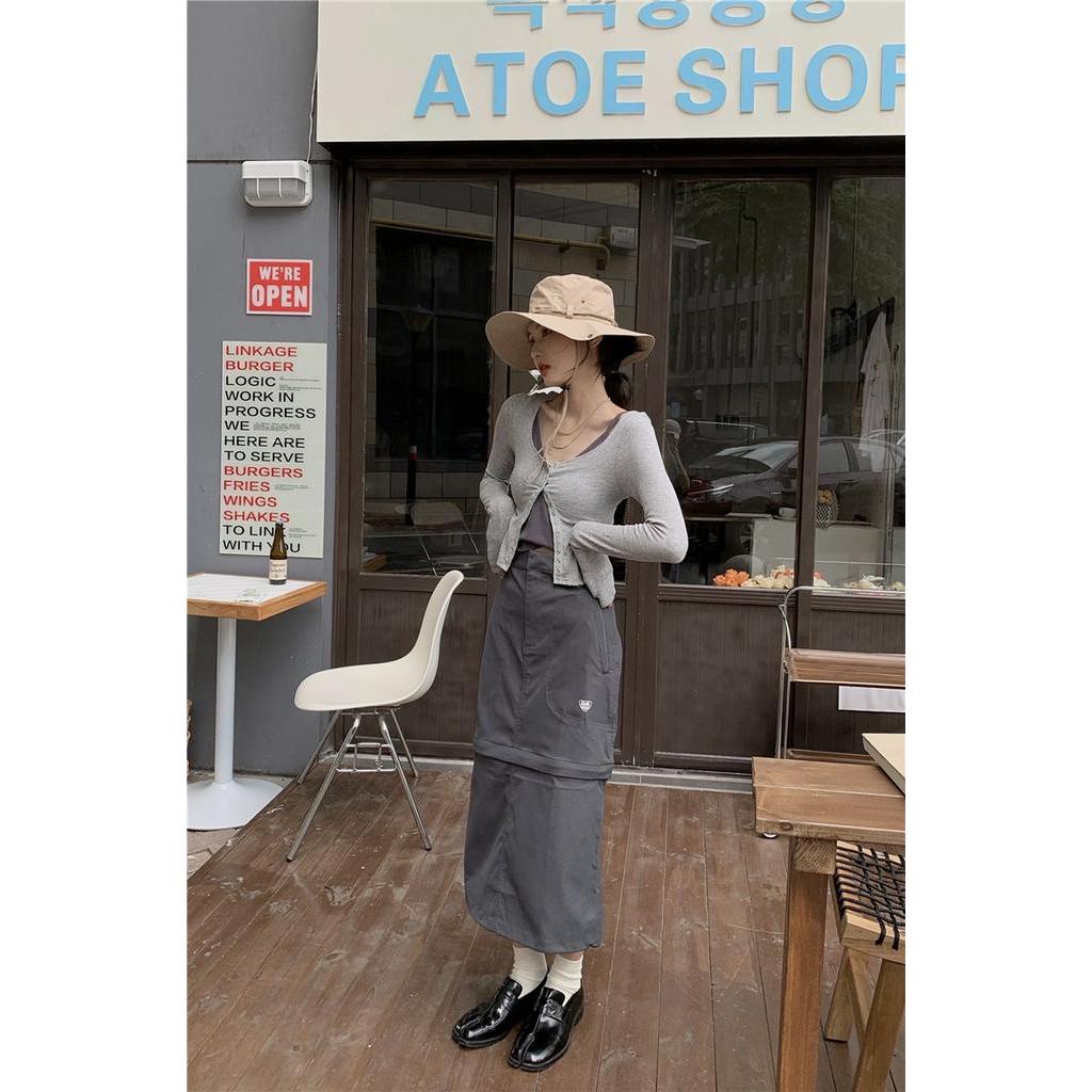 Áo Khoác Cardigan Chống Nắng Cài Nút Dáng Ngắn Dài 54372