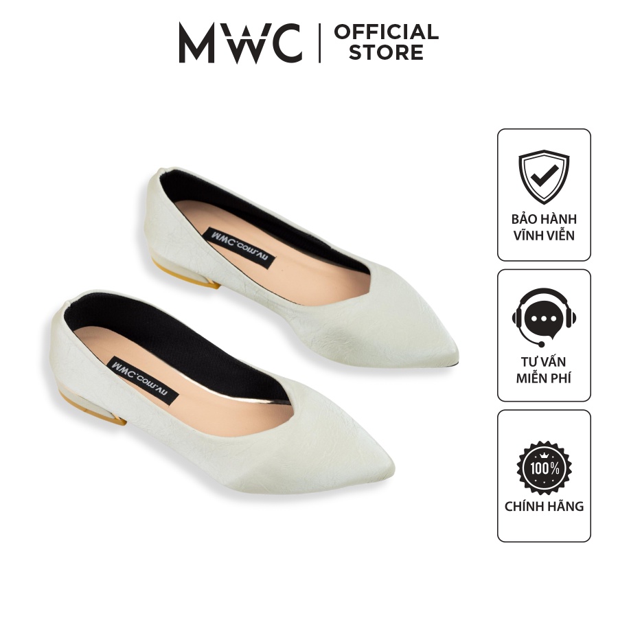 Giày MWC 2219 - Giày Búp Bê Đế Bệt, Búp Bê Basic Lụa Satin