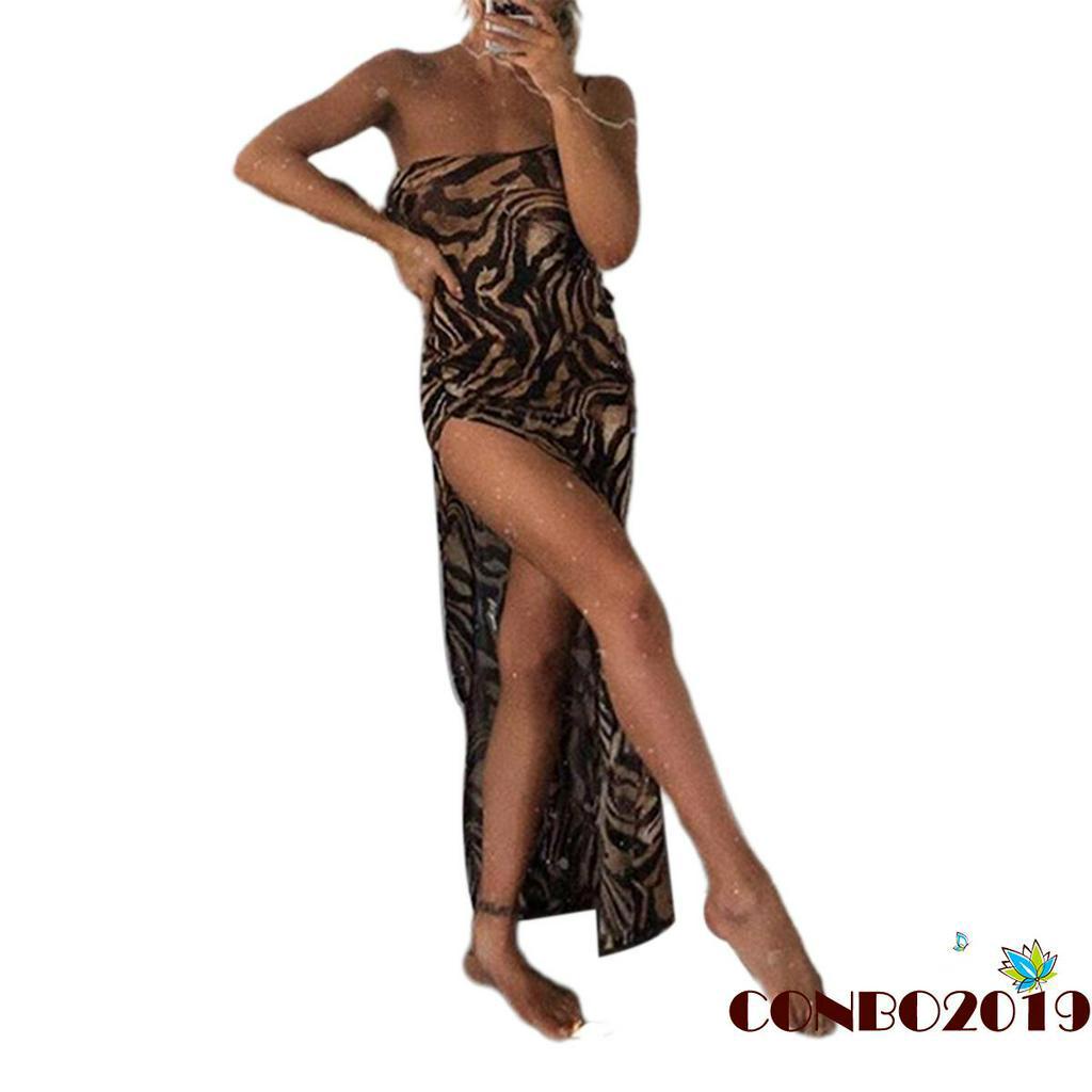 Đầm dây xẻ tà thời trang cho nữ