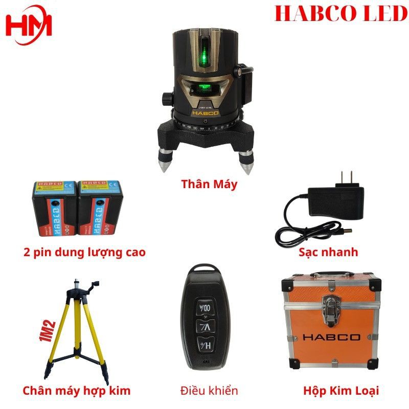Siêu phẩm laser 5 tia xanh HABCO điều khiển điều chỉnh tia
