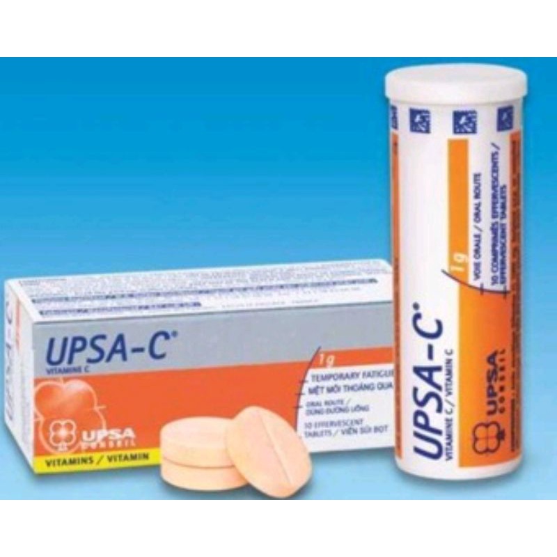 UPSAC Vitamin C 1g Hàng chính hãng của Pháp - Tăng sức đề kháng cho cơ thể.