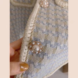 HANNY Áo dạ tweed Sẵn trắng M