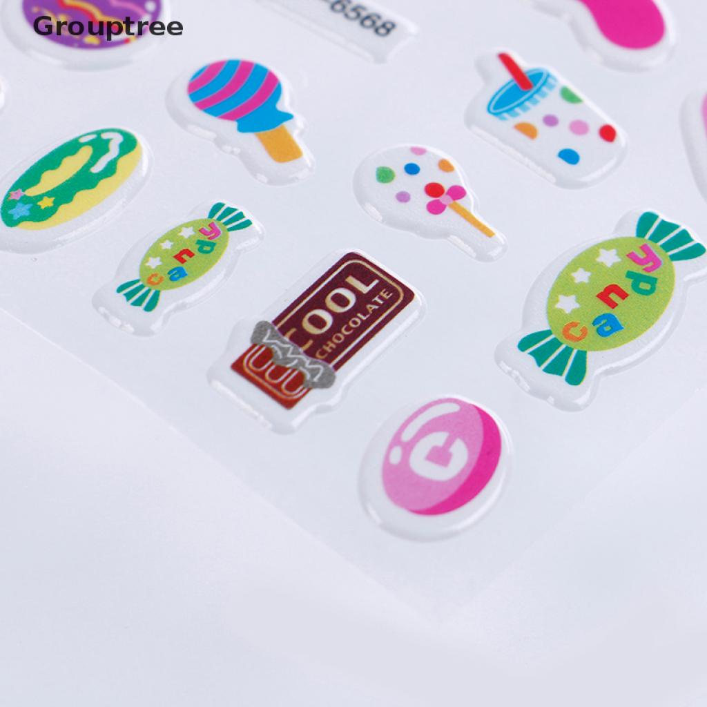 Set 10 Tấm Hình Dán Hoạt Hình Xinh Xắn Cho Bé