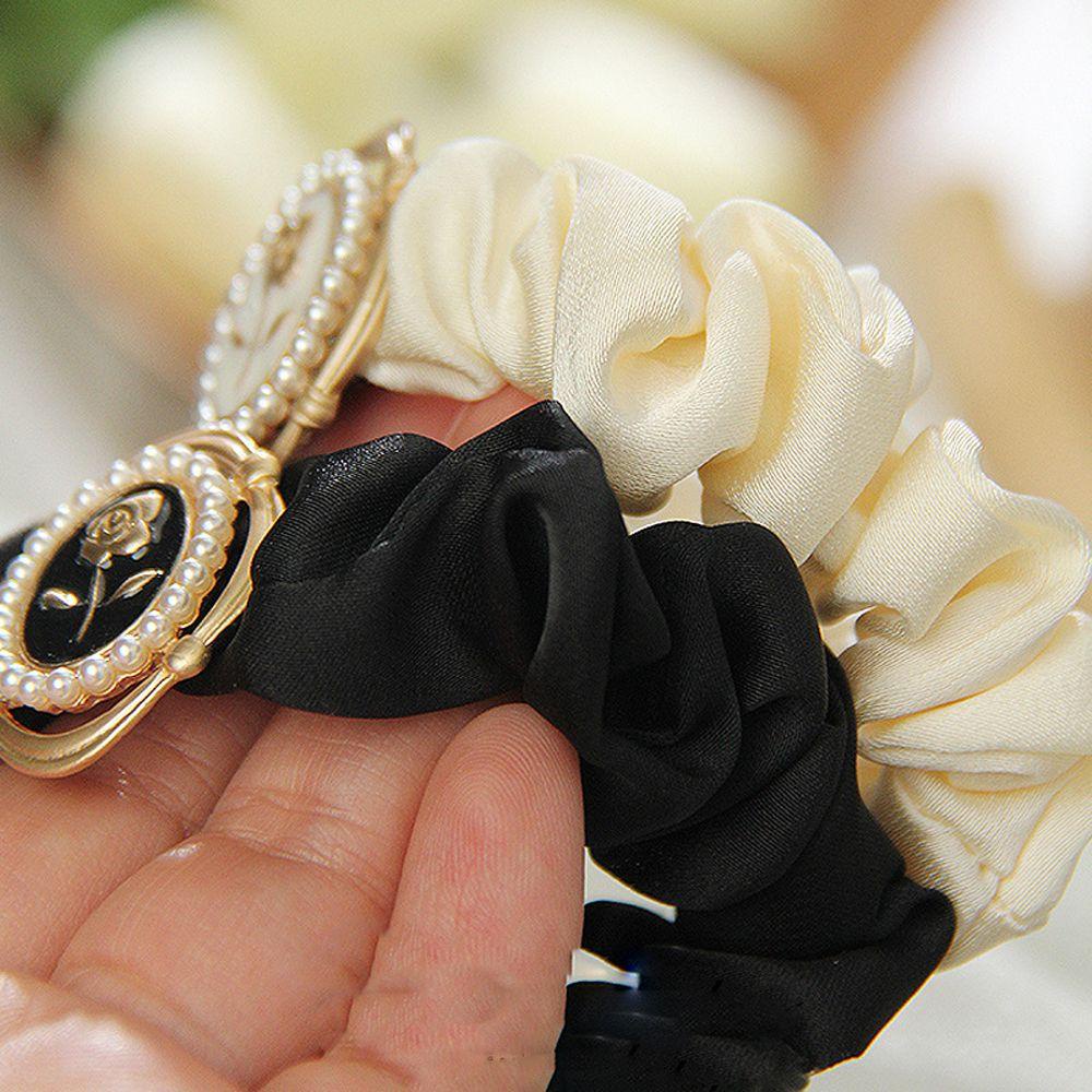 Dây Buộc Tóc Vải Satin In Hoa Kiểu Pháp Cổ Điển Sang Trọng WMES15H Cho Bạn Gái