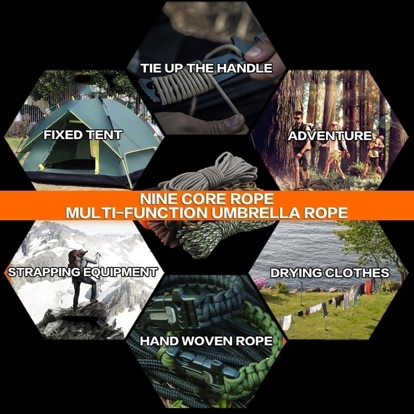 Dây thừng leo núi 550 7 sợi 8/ 16/ 31m