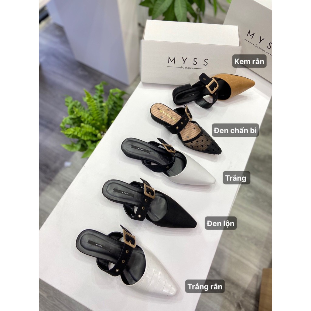 Giày sục nữ mũi nhọn cài khoen 2cm thời trang MYSS - SU50