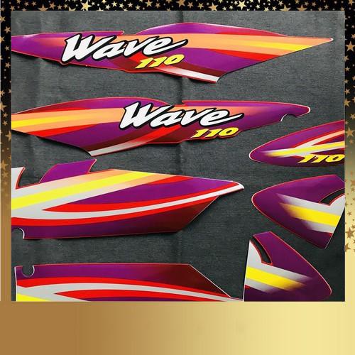 [CỰC RẺ]  Tem dán WAVE thái mẫu nhỏ siêu bền như zin( MÀU tím vàng )