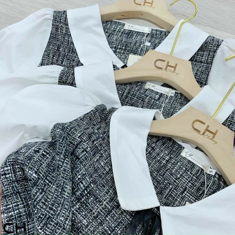 Áo Sơ mi dạ pha tay