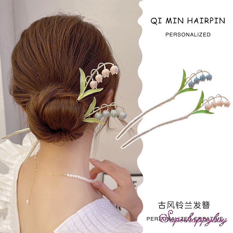 Kẹp Tóc Hoa Lily Bằng Kim Loại Cho Nữ
