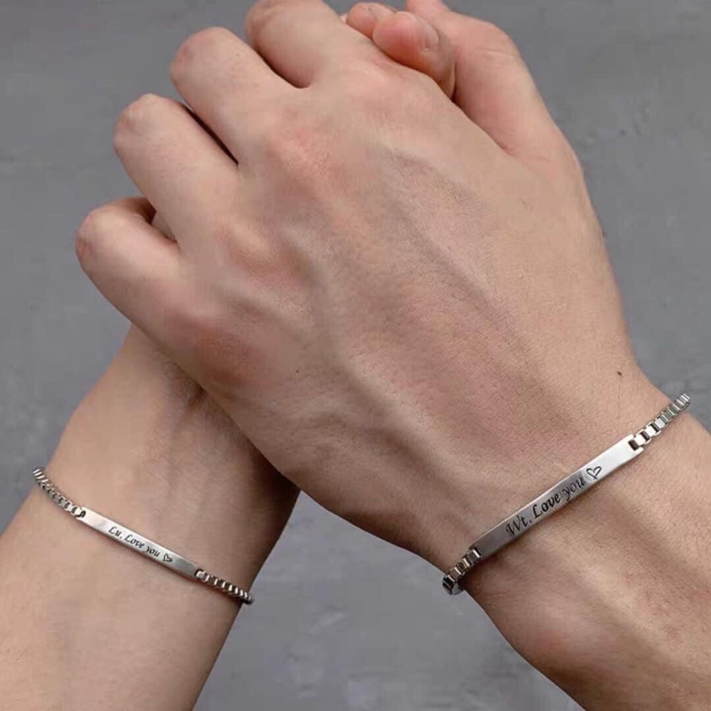 Lắc tay cặp / Vòng tay đôi thanh bạc - Vòng nhóm Order Bạc cao cấp S925 - Linh silver( MIỄN PHÍ KHẮC CHỮ THEO YÊU CẦU)