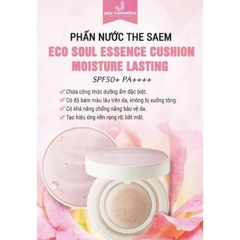 Phấn nước THE SAEM ECO SOUL Essence Cushion Moisture Lasting Spf 50+ PA+++ | BigBuy360 - bigbuy360.vn